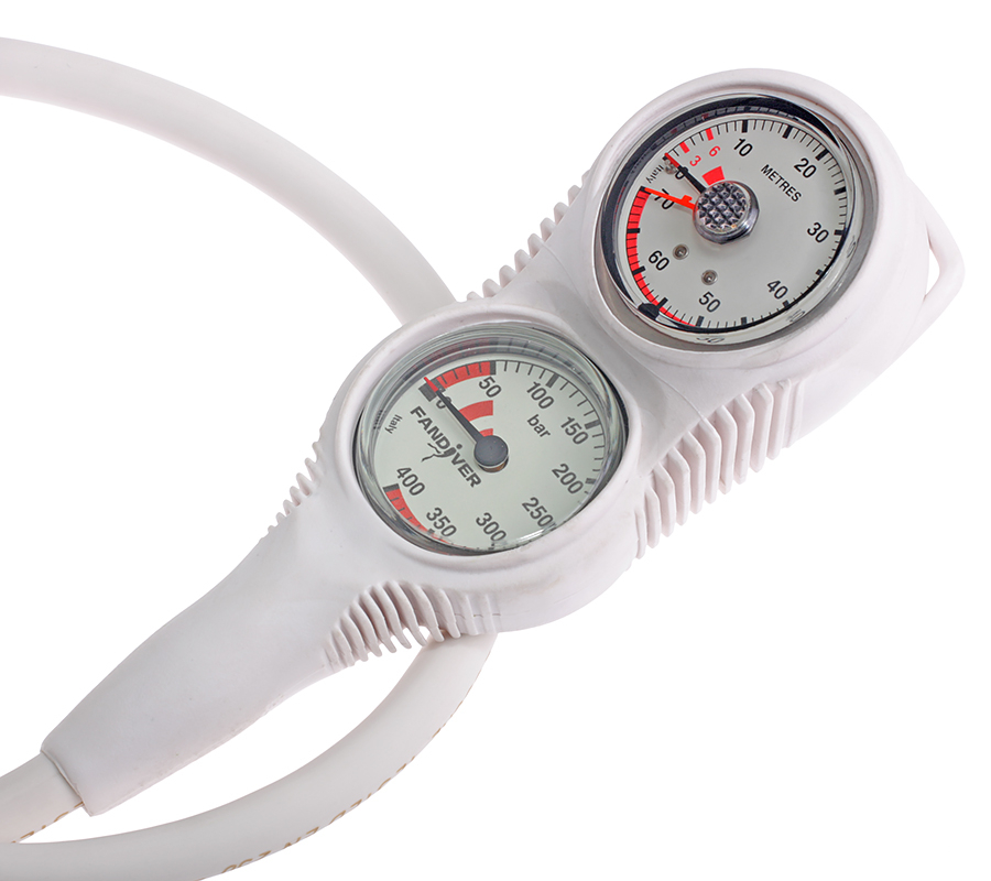 Консоль двухприборная FanDiver SPG12 Compact (манометр + глубиномер)