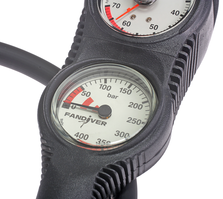 Консоль двухприборная FanDiver SPG12 Compact (манометр + глубиномер)
