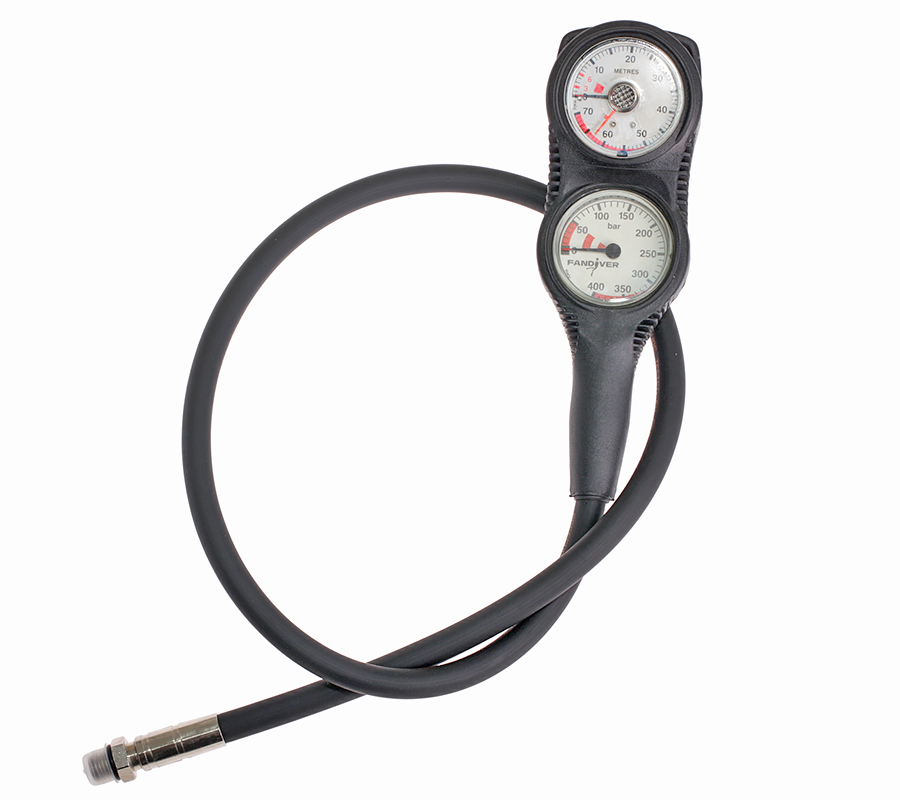 Консоль двухприборная FanDiver SPG12 Compact (манометр + глубиномер)